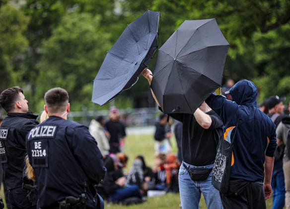 Berlin, protest against new police laws
