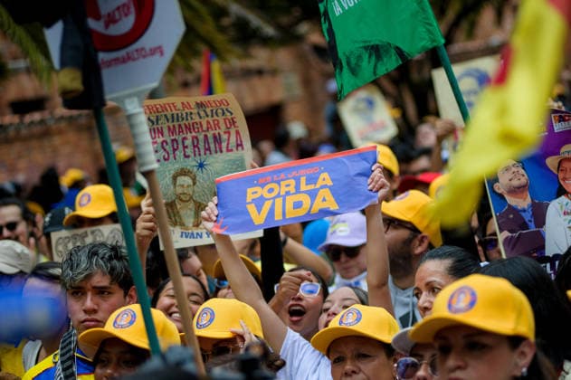 Colombia, presidential elections, Ivan Cepeda campaign event