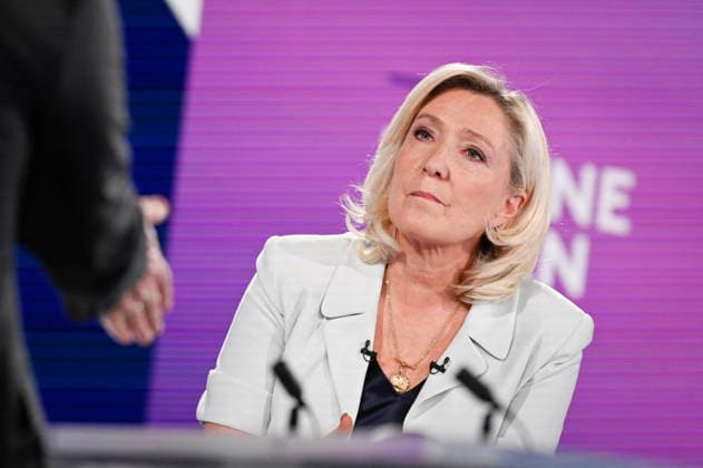 France, Marine Le Pen interviewed by Dimanche en politique in Paris