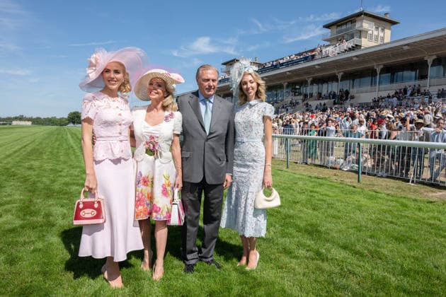 Celebrities at the Prix de Diane Longines horse race in Chantilly