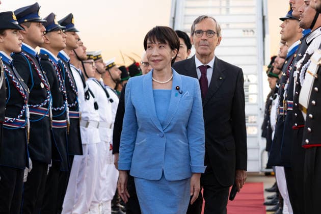 Italy, Sanae Takaichi Arrival in Rome