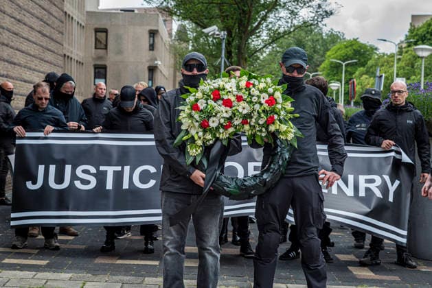 Netherlands, Right-wing extremist demonstration in memory of Henry Nowak in The Hague