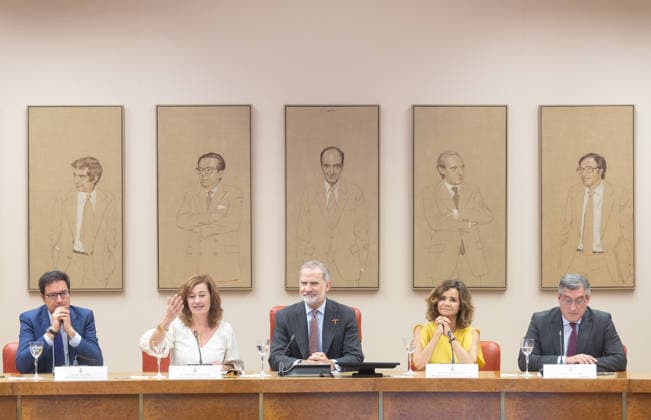 Royals, King Felipe of Spain at the award ceremony for constitutional values in Madrid