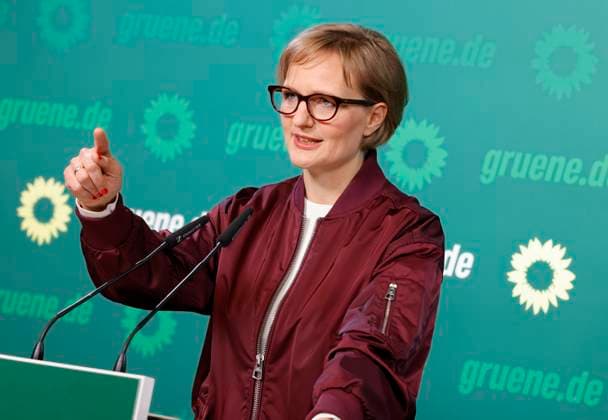 Berlin, Alliance 90/The Greens press conference with Franziska Brantner