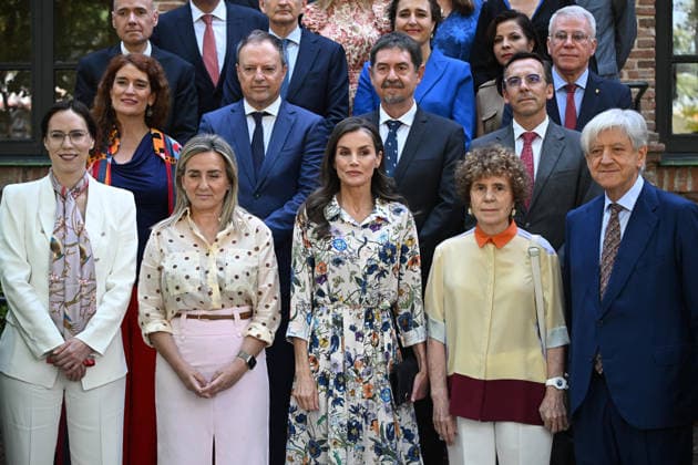 Royals: Queen Letizia attends a patronage meeting at the Residencia de Estudiantes in Madrid