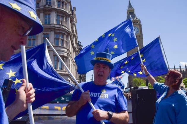 United Kingdom: Protest by anti-Brexit activists in London