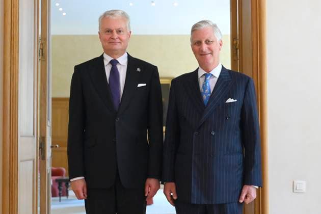 Royals: King Philippe of Belgium meets Gitana Nauseda in Brussels