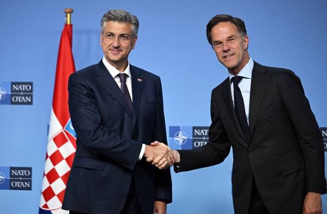 Belgium: Mark Rutte meets Andrej Plenkovic in Brussels