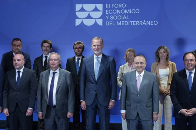 Royals, Spain: King Felipe attends a forum in Barcelona