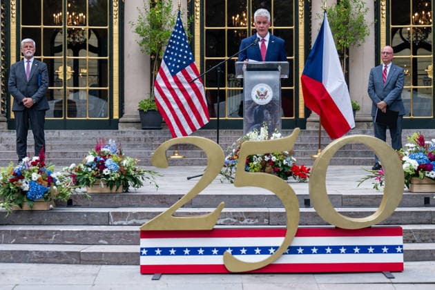 Czech Republic: Reception in Prague to mark the 250th anniversary of the USA’s founding, attended by Petr Pavel and Nicholas Merrick