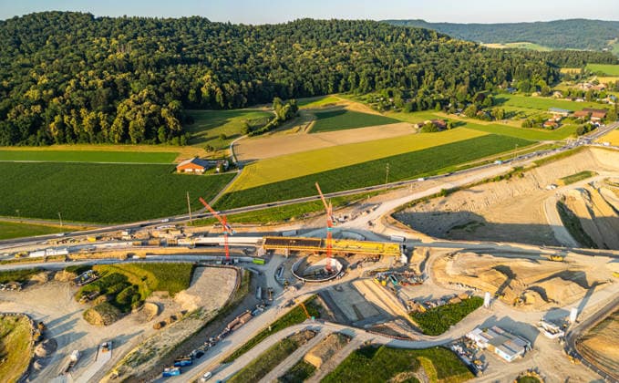 Switzerland, documentation on the extension of Schaffhauserstrasse and the Chrüzstrasse roundabout in Bülach/Glattfelden, archive