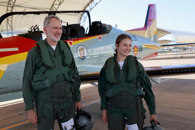 Royals, Spain: Princess Leonor completes a training flight with King Felipe VI in San Javier