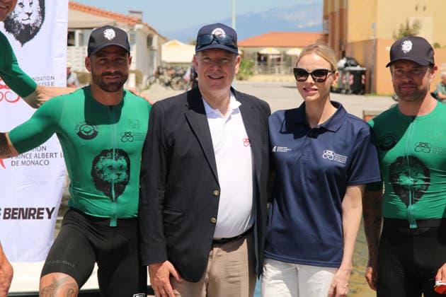 Royals, Prince Albert II and Charlene of Monaco at a waterbike event in Viareggio