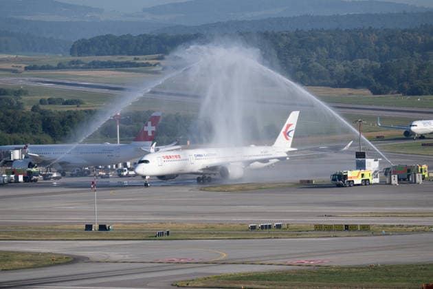 Zurich, China Eastern Airlines’ inaugural flight from Shanghai