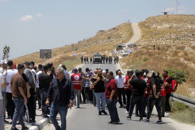 Middle East conflict, West Bank, protests against Jewish settlements in Hebron