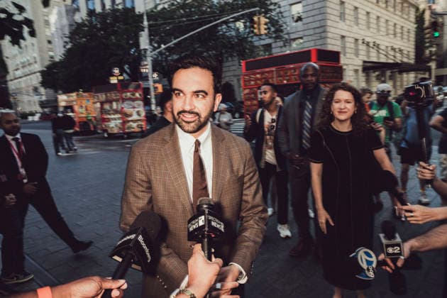 USA, Zohran Mamdani’s press statement in New York
