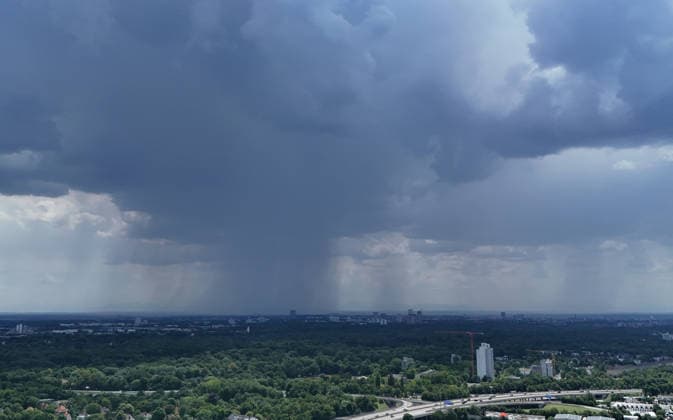 Bavaria, thunderstorm over Munich