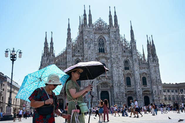 Italy, heatwave in Milan