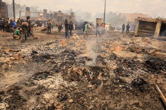 Kenya: Fire destroys shops at Gikomba Market in Nairobi