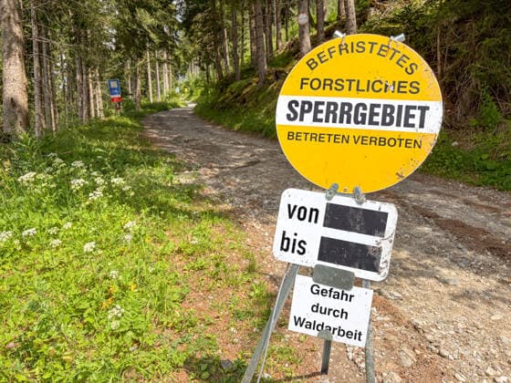 Austria, Temporary restricted area on the Patscherkofel