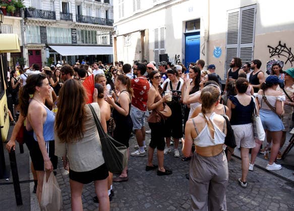 Paris, music festival on the Canal St Martin