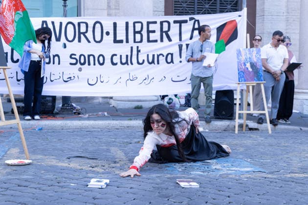 Rome: Protest against repression and human rights violations in Afghanistan