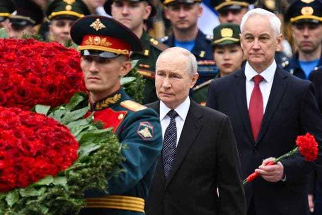 Russia: Vladimir Putin laying a wreath in Moscow to mark the 85th anniversary of the Nazi invasion of the Soviet Union in 1941