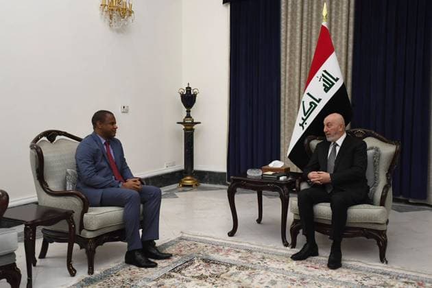 Iraq: Nizar Amidi welcomes Hassan Mohamed Aaliat in Baghdad
