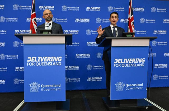 Australia: David Crisafulli and David Janetzki hold a press conference in Brisbane