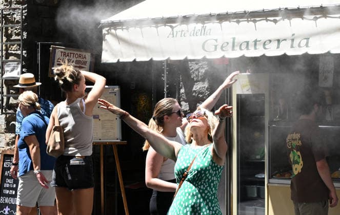 Italy, heatwave in Florence