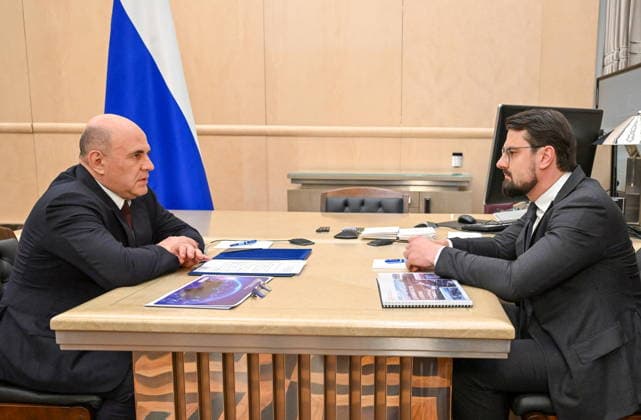 Russia: Mikhail Mishustin meets Nikolai Zapryagayev in Moscow