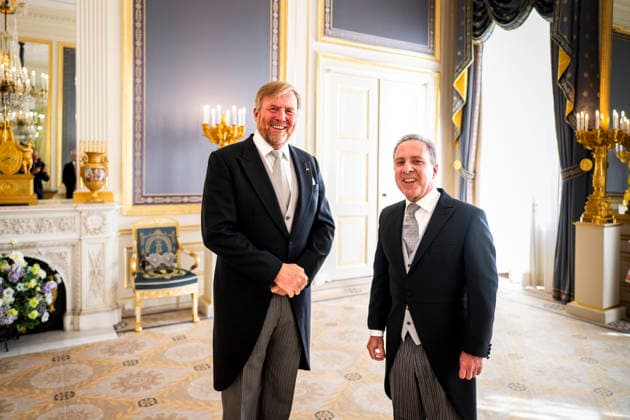 Royals: King Willem-Alexander of the Netherlands meets Chile’s Ambassador H. P. Bascunan Jimenez in The Hague
