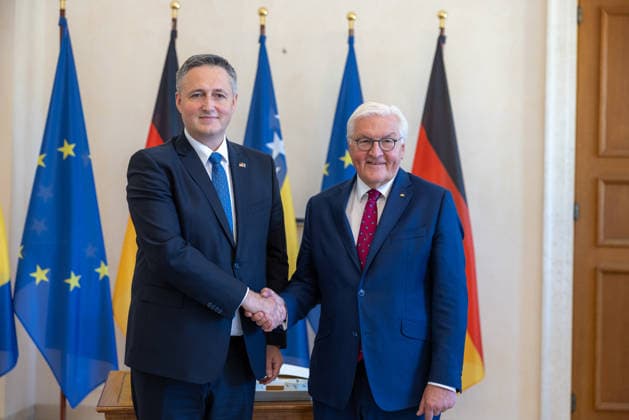 Berlin: Federal President Frank-Walter Steinmeier meets Denis Becirovic, President of Bosnia and Herzegovina