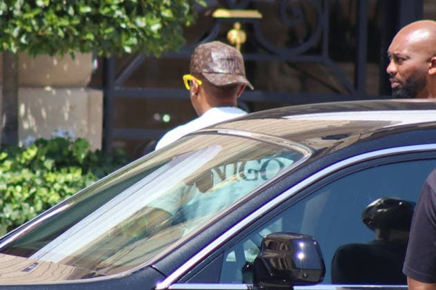 Paris Fashion Week: Pharrell Williams and his wife Helen Lasichanh leave the Ritz Hotel