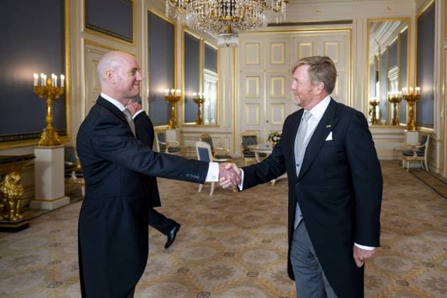 Royals: King Willem-Alexander of the Netherlands welcomes Alexander Bosman to The Hague