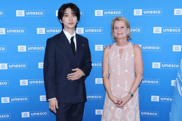 Celebrities and K-pop band SEVENTEEN at the Youth-led Projects event in Paris