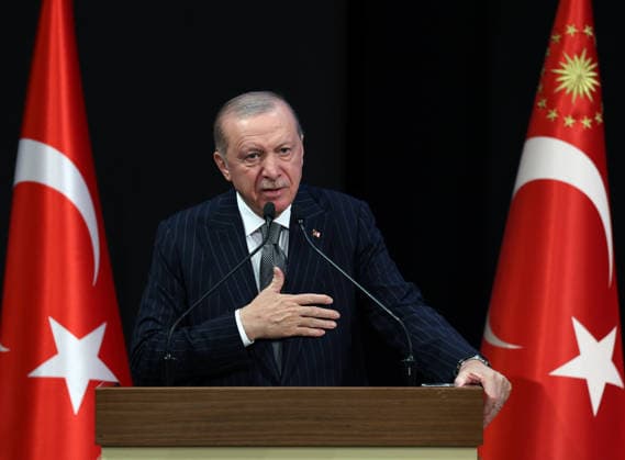 Turkey: President Recep Tayyip Erdogan at an AKP meeting in Ankara