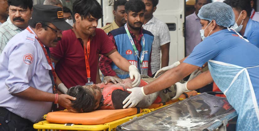 India: Rescue operation following the collapse of a new three-storey warehouse in Kolkata