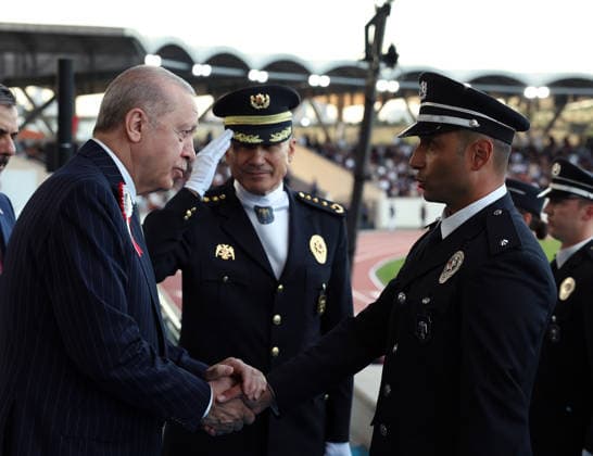 Turkey: Recep Tayyip Erdogan speaks at the graduation ceremony of the Police Academy in Ankara