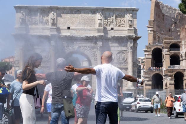 Italy, heatwave in Rome