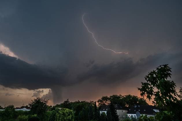 North Rhine-Westphalia, severe weather near Oberhausen