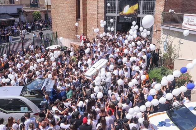 Italy, the funeral of Lorenzo Spasiano in Naples
