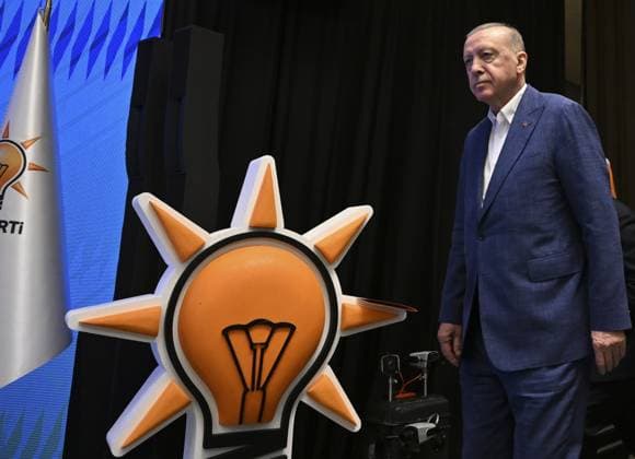 Turkey: Recep Tayyip Erdogan at an AKP party meeting in Sakarya