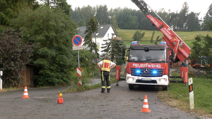 Saxony, severe weather in the Erzgebirge district