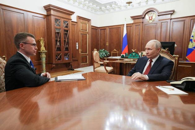 Russia: Vladimir Putin gives an interview in Moscow