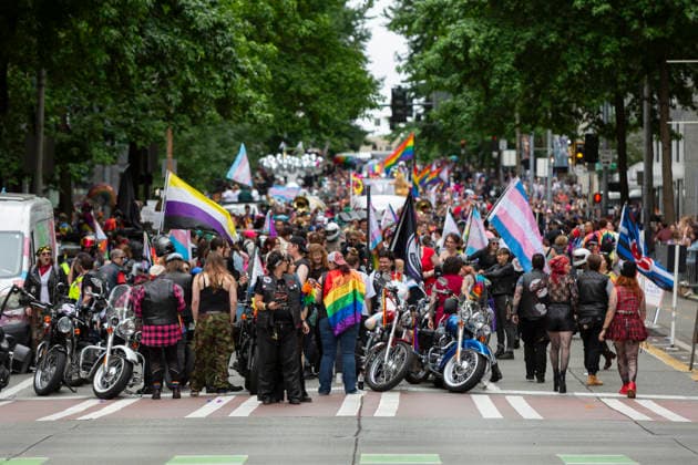 USA, Pride Parade in Seattle