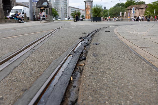 Bavaria: Heat damage to tram tracks in Nuremberg