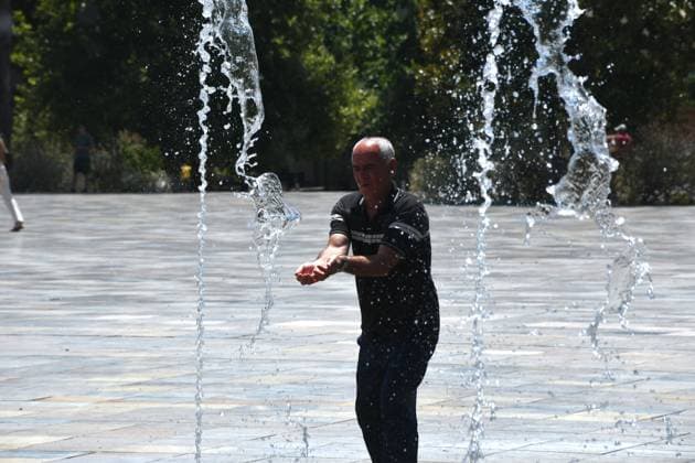 Albania, heatwave in Tirana