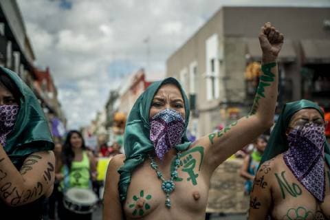 Mexico, protest action against violence against women