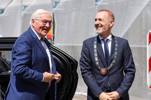 Baden-Württemberg, Federal President Frank-Walter Steinmeier visits Lörrach